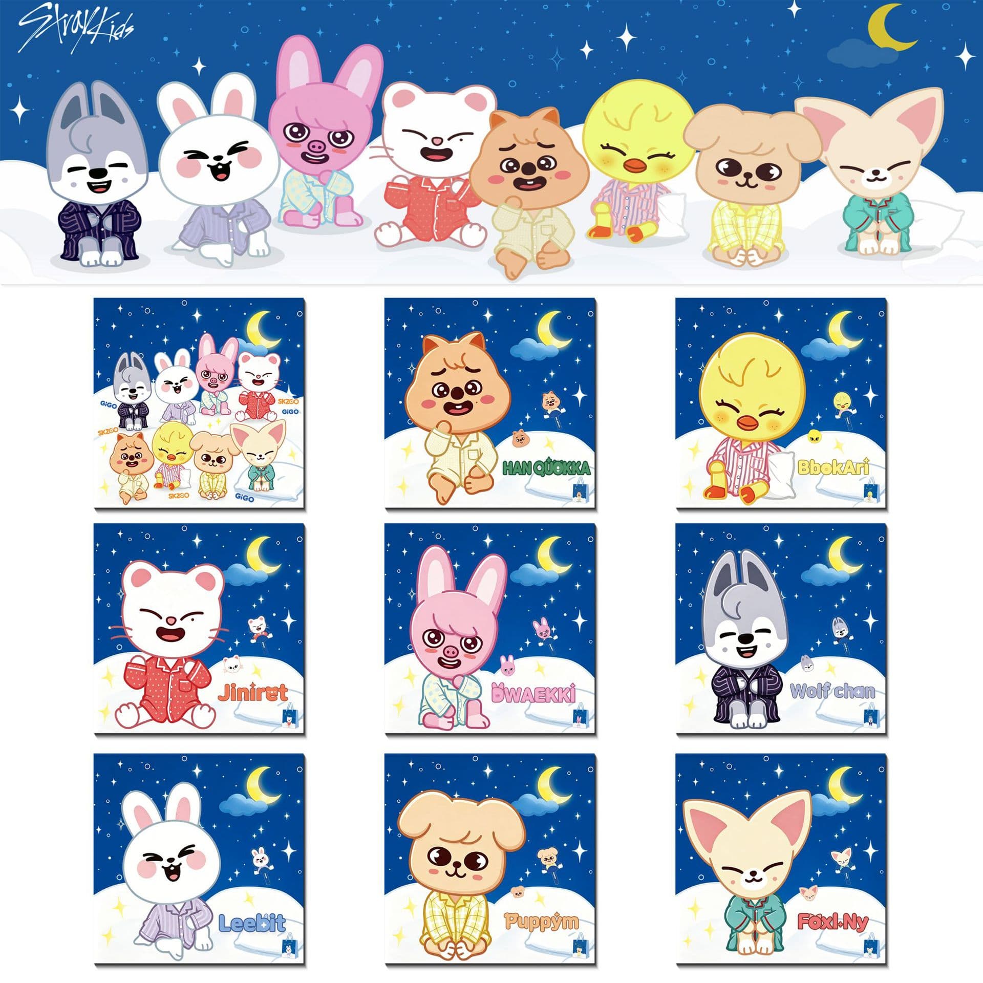 StrayKids Refrigerator Magnet Li Longfu SKZ Cartoon Image Acrylic Creative Magnetic Sticker Desktop Decoration
