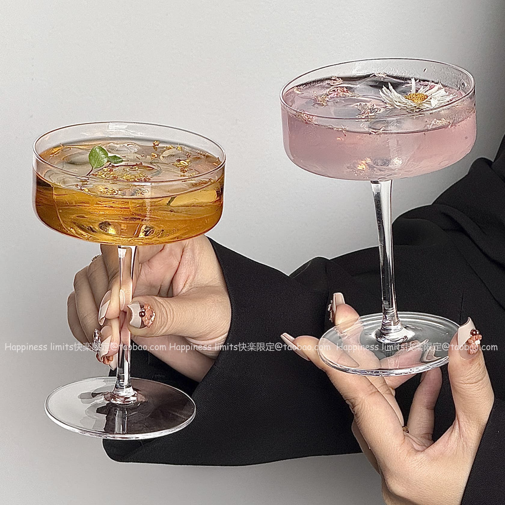 Crystal Faceted Dry Martini Margarita Glass Classic Cocktail Glass Small Capacity Japanese Style Wine Glass