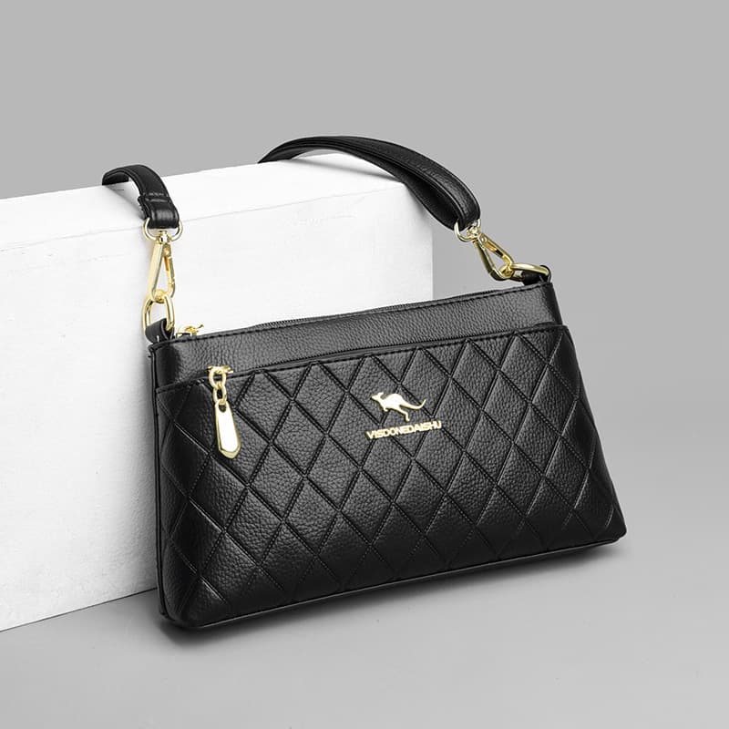 New 2022 Women's Bag Middle-Aged Mom Bag Shoulder Bag Large Capacity Litchi Pattern Middle-Aged Crossbody Small Square Bag Dropshipping