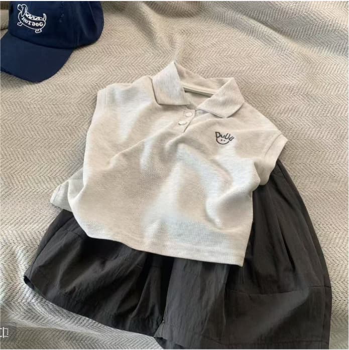 Children's Polo sleeveless shirt for men 2026 summer new style children's solid color top baby vest T female thin section