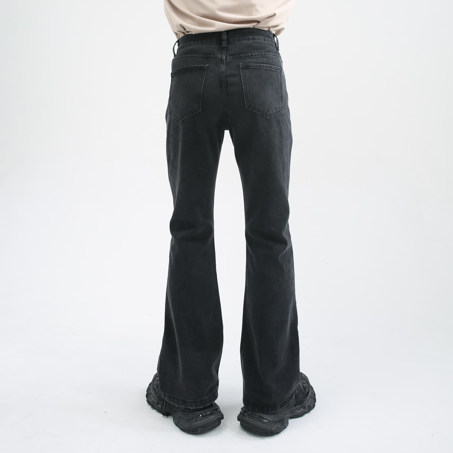 nirben Multi-Color Jeans for Leg-Lengthening Look, Korean Style Versatile Slimming Wide-Leg Flared Washed Straight-Leg Trendy Men's