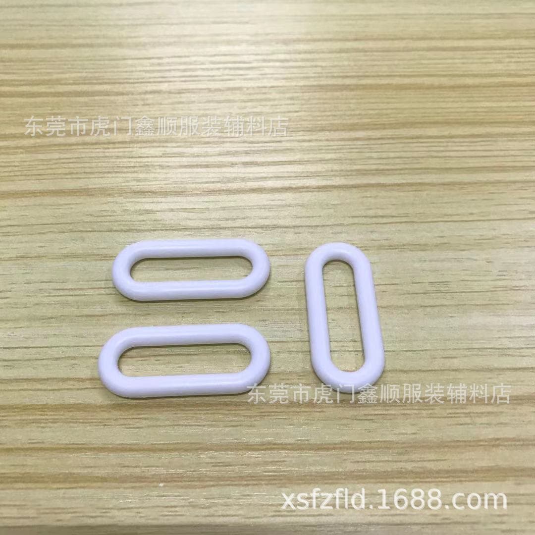 In-stock supply of 1-inch white oval square buckles, 25MM plastic loop buckles, 2.5CM shoelace adjustment buckles, two-position buckles.