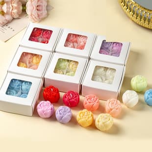 Cross-border Qixi Valentine's Day Handmade Rose Creative Shape Gift Aromatherapy Candle Gift Box Fragrance Souvenir Gift Cand