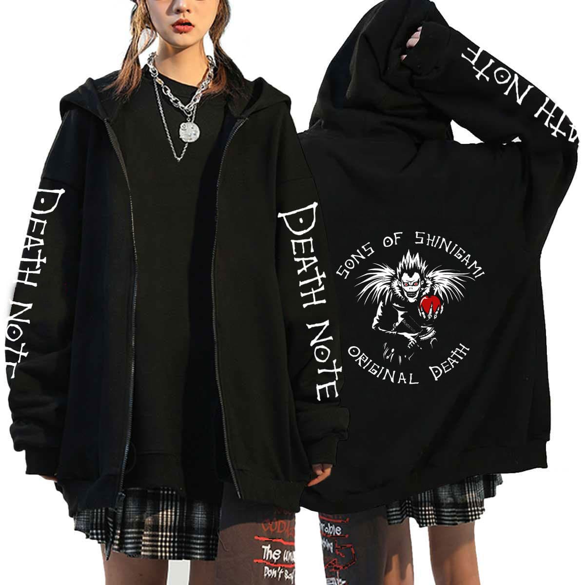 Autumn and winter new Death Note Death Note men's and women's casual zipper hoodie sweatshirt top cardigan