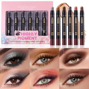 Cross-border Cosmetics A.M.G Eyeshadow Stick Set Shimmer Fine Glitter Eyeshadow Stick Long-lasting Easy to Apply Eyeshadow Stick Set Wholesale