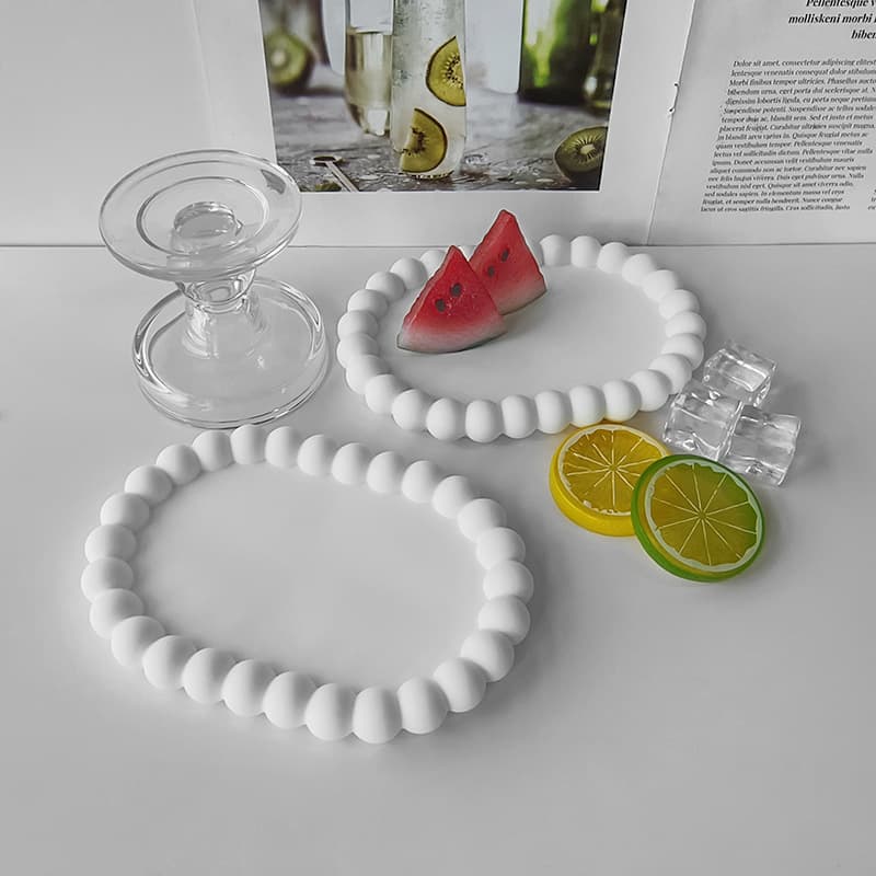 Oval bubble coaster, insulated round bubble silicone mold, glue tray, DIY plaster storage tray tool