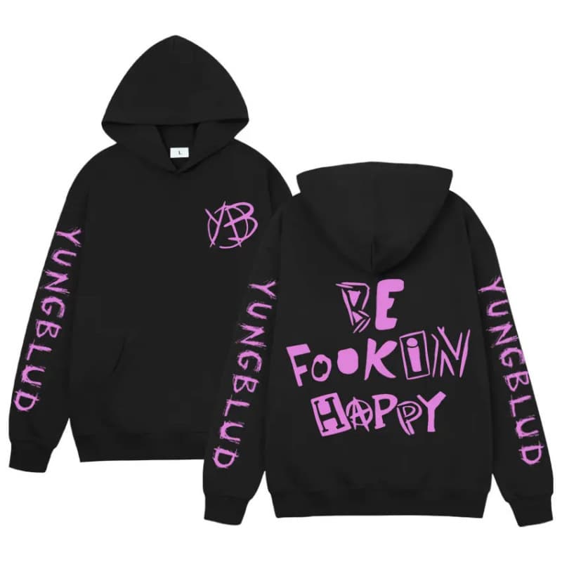[Cross-border EU Size] Rock Singer Yungblud Be Fookin Happy Hoodies