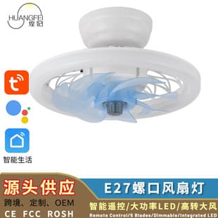 Custom Cross-Border Fan Light Cross-Border Ceiling Fan Light Modern LED Fan Light E27 Screw Base Fan Light Small Ceiling Fan Light
