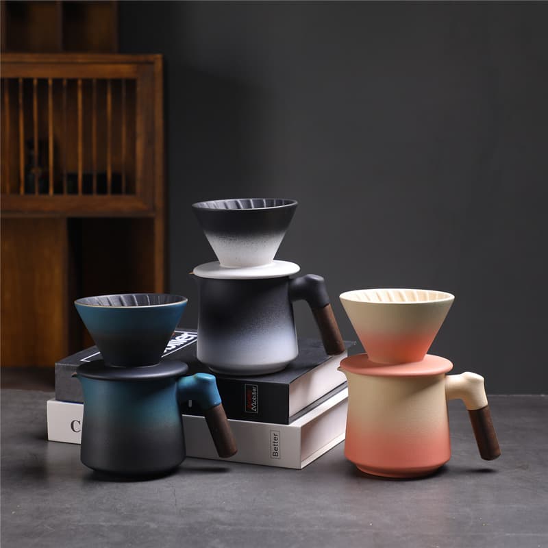 Ceramic Pour Over Coffee Maker Set, Household Coffee Filter Funnel V60 Sharing Carafe, Wholesale Coffee Gear