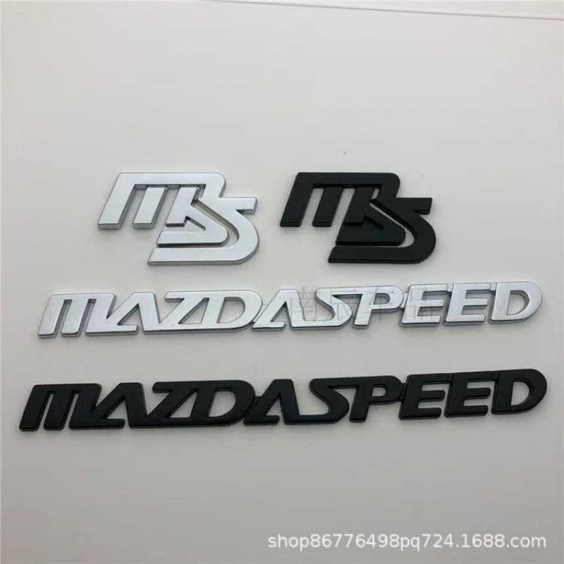 Custom Emblem for Mazda MS Modification, Rear Tail Badge, MAZDASPEED Fender Side Badge