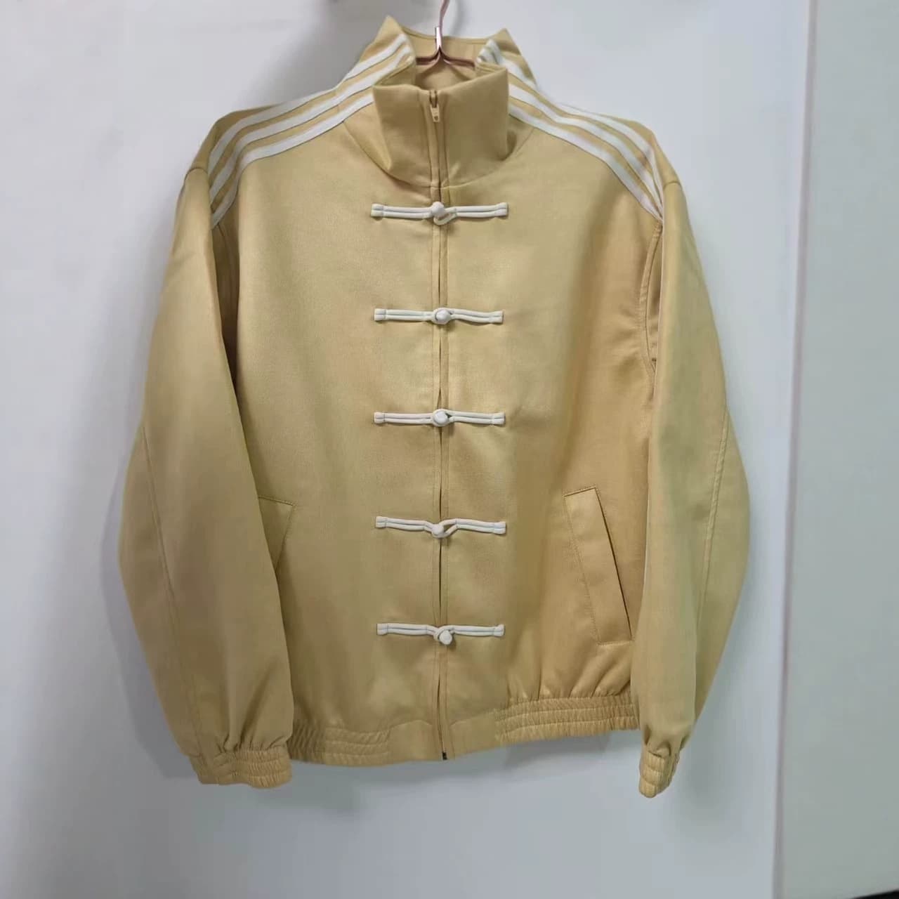 [16 Colors] Heavyweight Suede National Trend Chinese Style Button Jacket for Men, Spring/Autumn Retro Stand Collar Coat