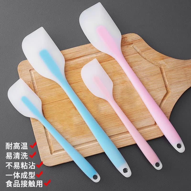 Silicone Spatula Integrated Scraper Food-Grade Baking Tool Cake Cutter Cream Scraper Household Spatula