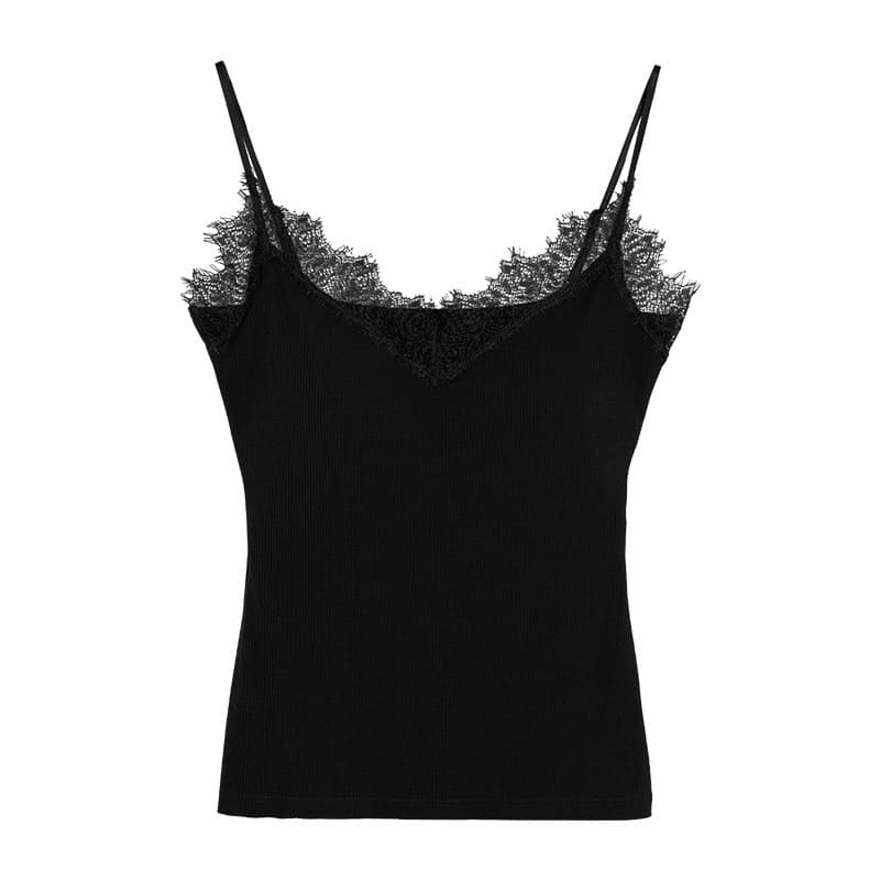 Live-streaming Best-seller Eyelash V-neck Lace Cup White Camisole, New Season, Soft, Comfortable, Slimming, Beautiful Back Vest