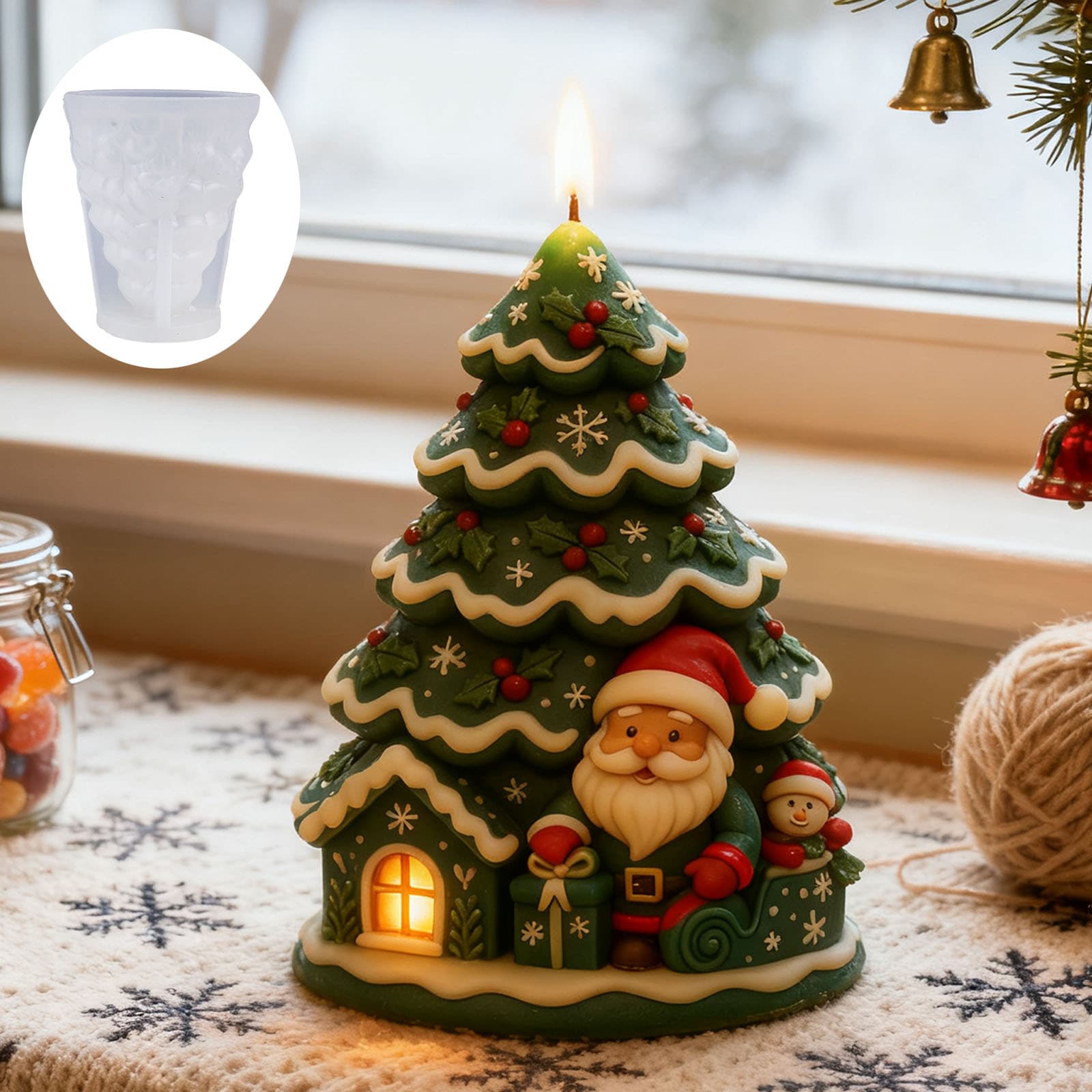 Sanxin Santa Claus Candle Silicone Mold DIY Handmade Christmas Aromatherapy Plaster Silicone Mold Cross-border