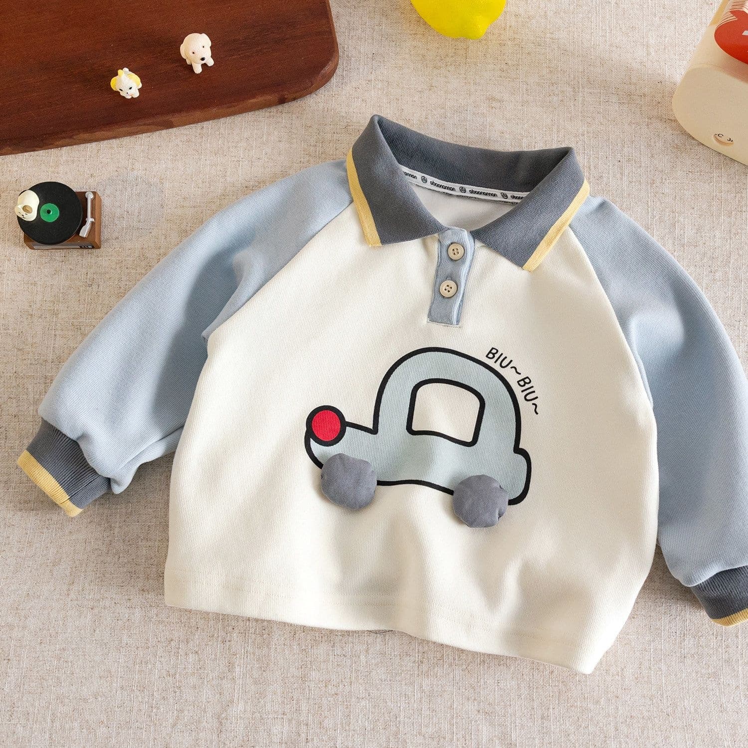 Baby Boys' Hooded Sweatshirt New Spring Style Cartoon Pullover Top for Toddlers, Kids Casual Shirt