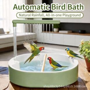 Cross-Border Supply Parrot Bath Tub Automatic Circulating Bird Bath Basin, Large Capacity for Cockatiels and Budgies, Pet Bathing Basin Wholesale