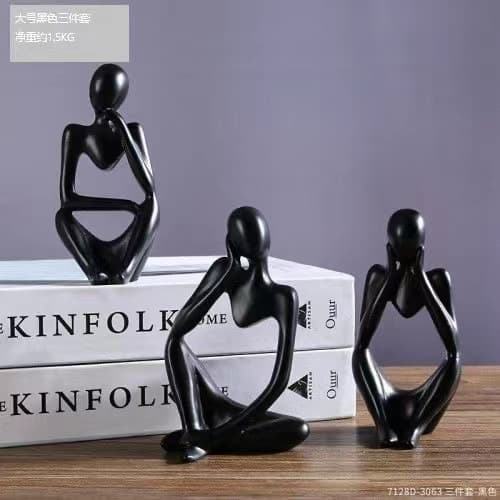Cross-border hot style Nordic modern simple abstract figure art sandstone sculpture creative home living room hotel decorations