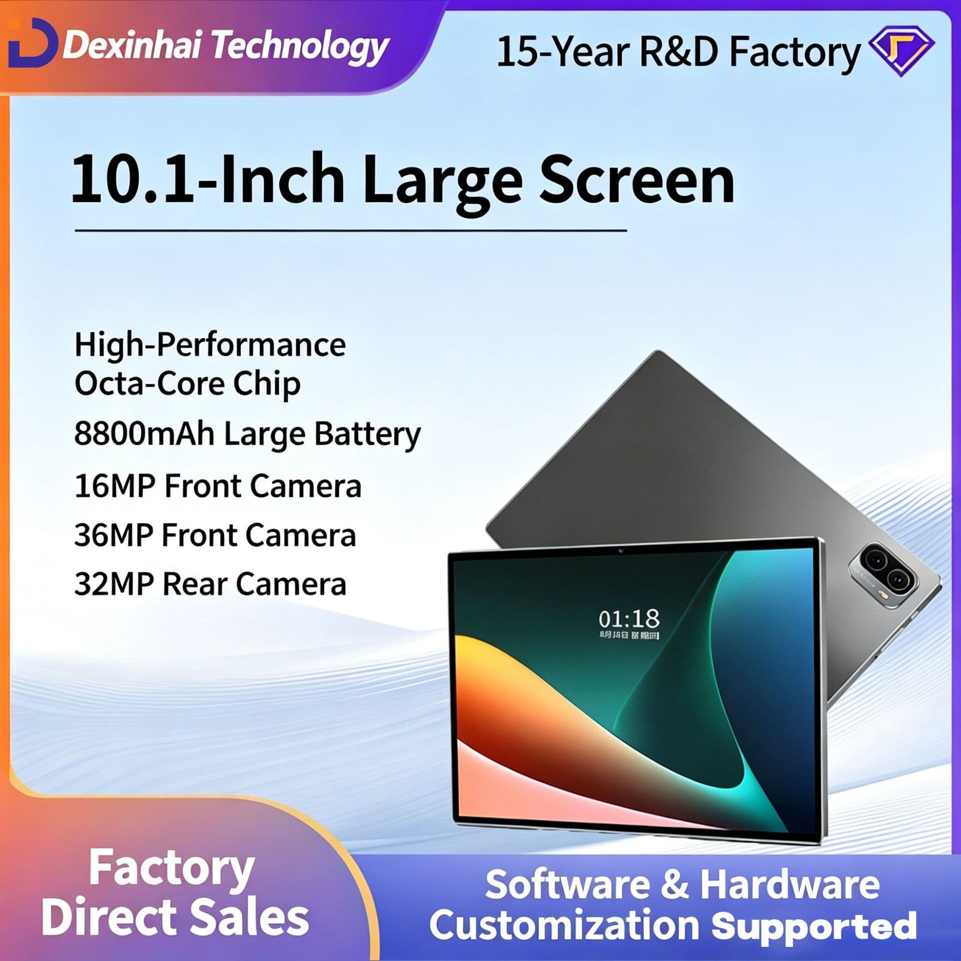 2024 Bestseller 10.1-inch 5G Tablet PC Factory Direct Supply Supports Large Screen Gaming Tablet