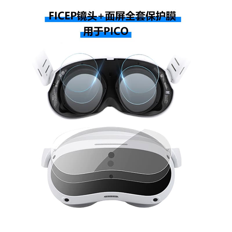 PICO Lens Film Pico 4 Full Face Cover Set Waterproof Sweatproof Scratchproof Anti-fingerprint Anti-fog HD Transparent Protective Film