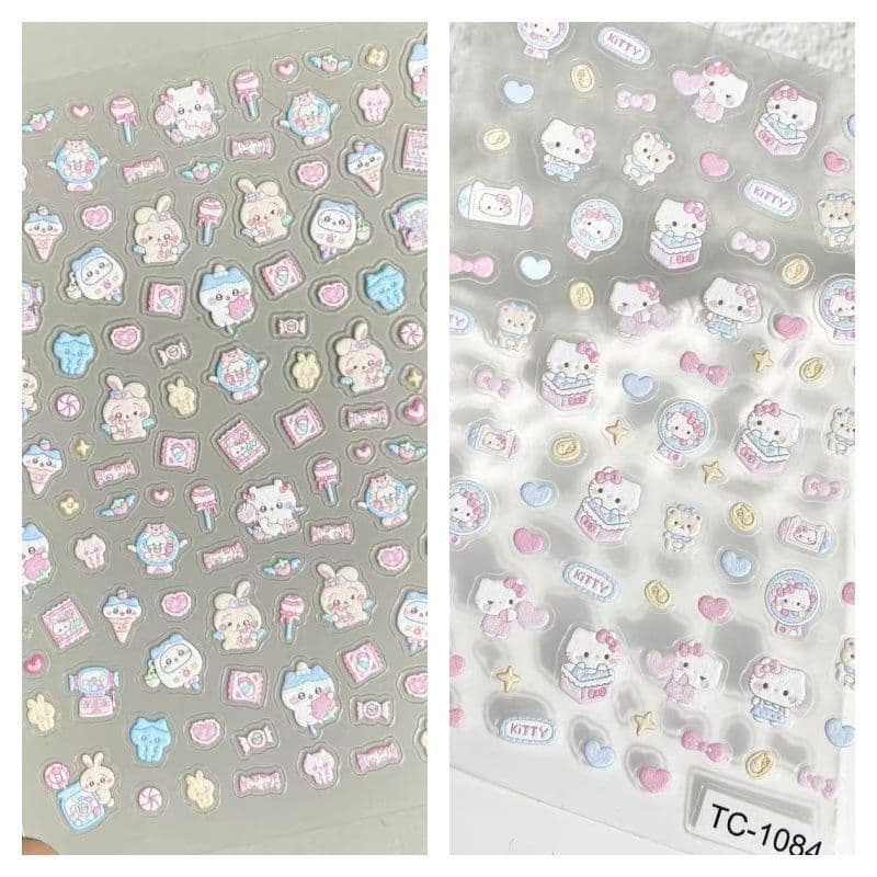Chiikawa Embossed Nail Art Stickers Cute Chiikawa Usagi DIY Phone Case CCD Decoration Stickers