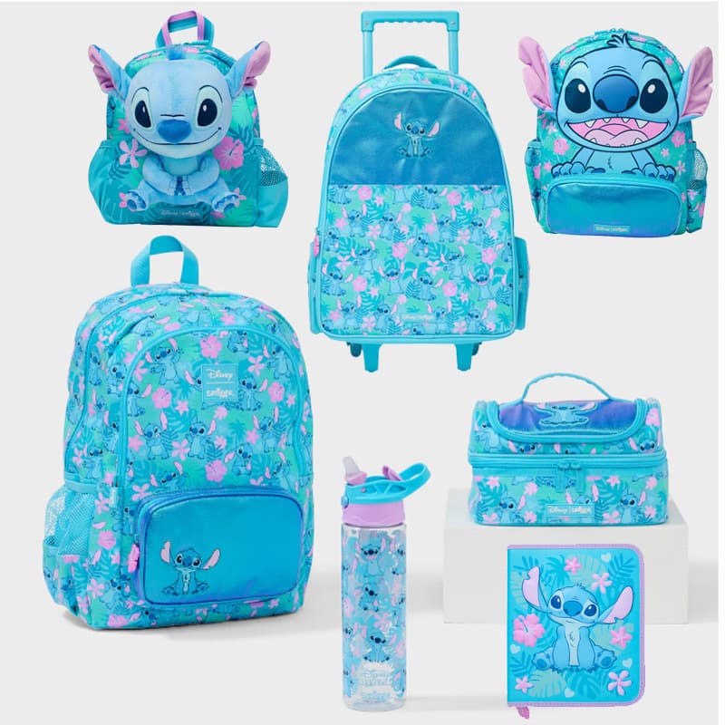 Australia Smiggle Backpack Stitch Backpack Student Water Bottle Backpack Thermal Lunch Bag Large Capacity