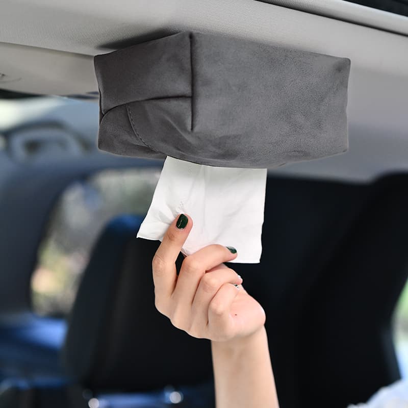 Car Magnetic Tissue Box Strong Magnetic Ceiling Tissue Holder Auto Suction Sunroof Tissue Box Hanging