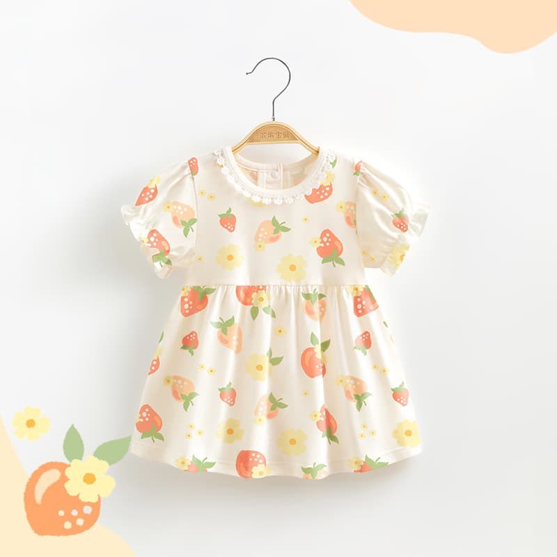 Girls' Dress Baby Summer Children's Floral Princess Dress Summer Baby Dress Stylish Cotton Korean Style