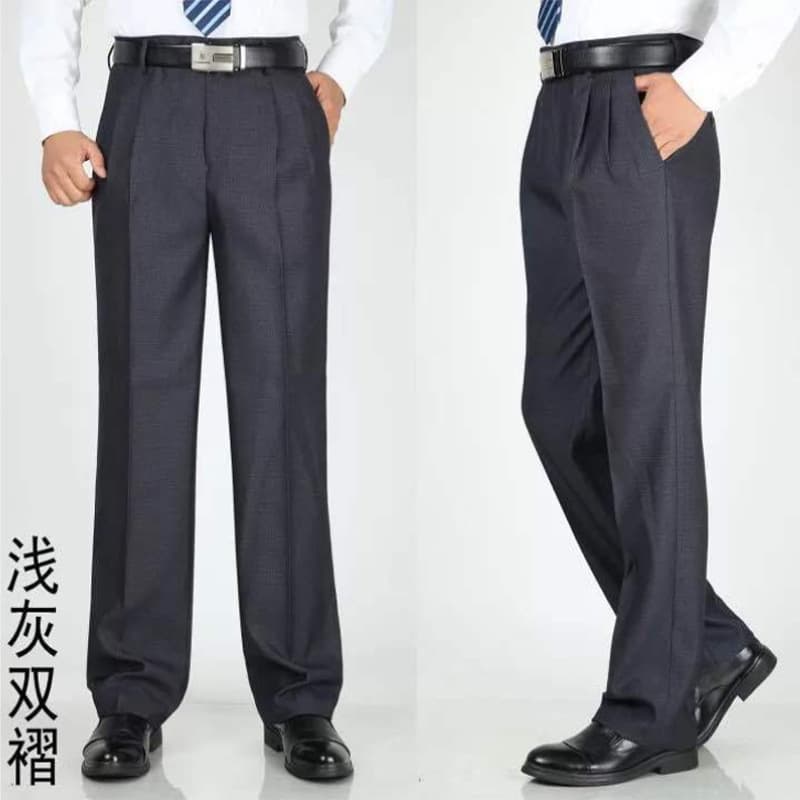 Middle-aged trousers for men, summer thin casual pants, dad trousers, middle-aged and elderly trousers, loose business iron-free formal wear