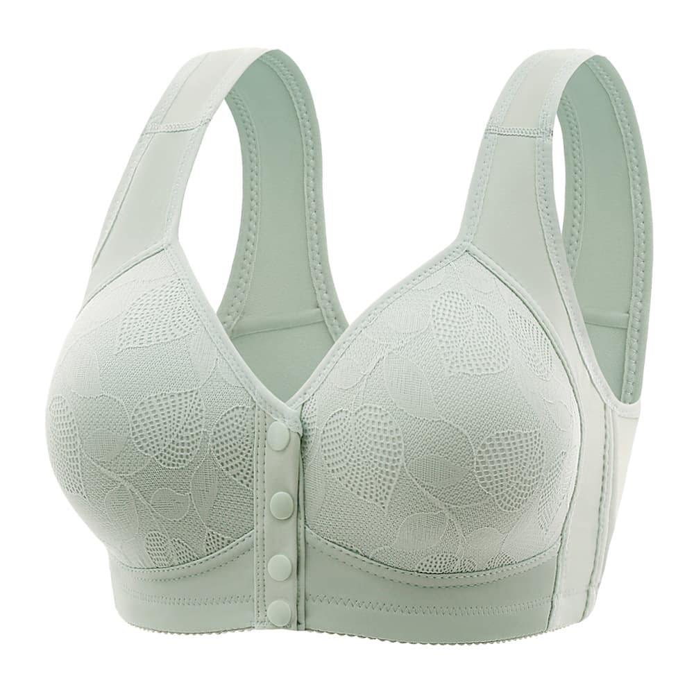 New Front-Clasp Breathable Maternity Bra Plus Size Wire-Free Backless Bra Adjustable Thin Back-Smoothing Women's Underwear