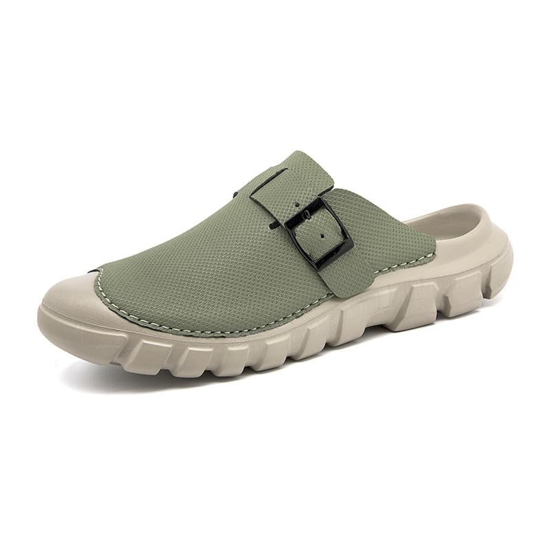 Overseas Trade Cross-Border Large Size Men's Closed-Toe Slippers, Summer Half-Slippers, Breathable Slip-On Non-Slip Beach Sandals