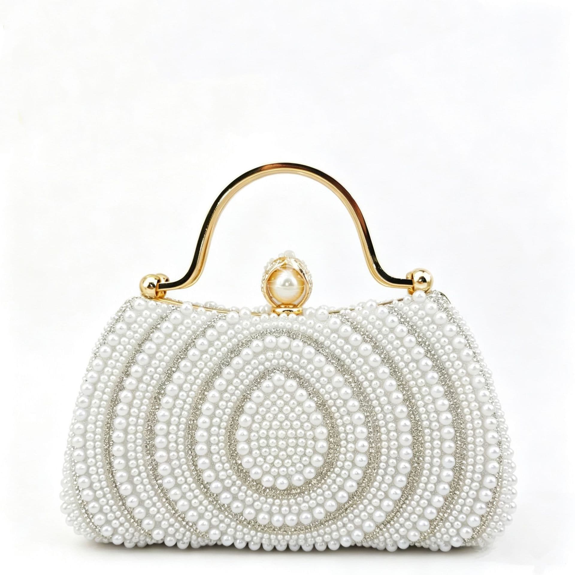 Amazon Best-Selling Women's Pearl Evening Bag Pearl Handbag Party Banquet Elegant High-End Clutch