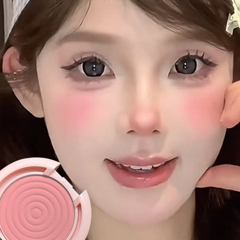 Vibe Korean Girl Achieved~ Low Saturation Pure Desire Blush, Natural 3D, Student Bare-Face Contouring, Single Color Rouge, Long-Lasting