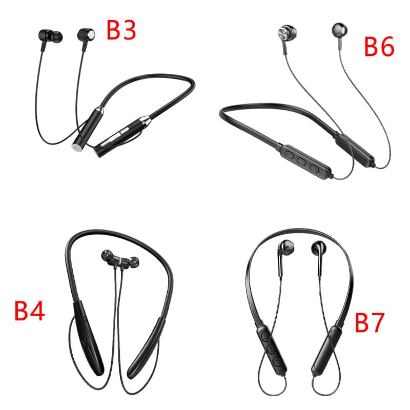 New Neckband Bluetooth Earphones Wireless In-Ear Sports Long Standby Factory Wholesale Cross-Border