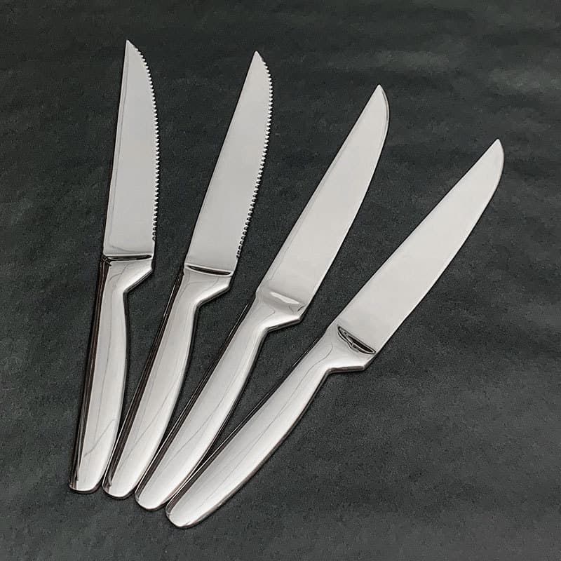 Cross-border 420 Stainless Steel Service Knife for Hotel and Restaurant Use, Serrated for Home Steak Knives and Cake Cream Spreaders