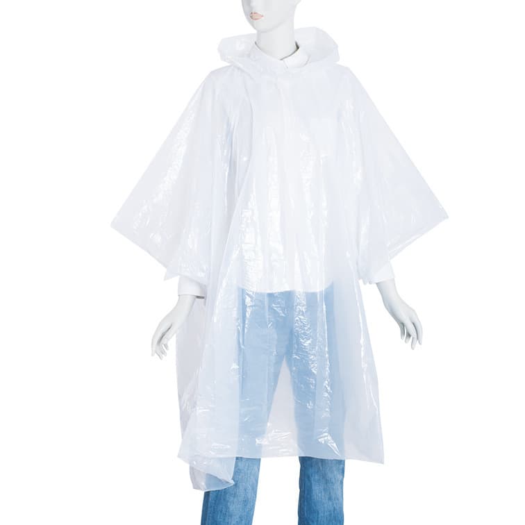 Supply of Disposable PE Transparent Printed Rain Ponchos, Various Colors Available with Logo Printing