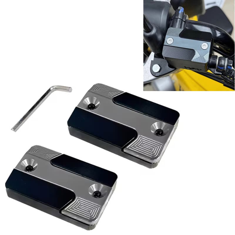 Motorcycle Scooter Brake Master Cylinder Cover Oil Reservoir Cap Aluminum Oil Cup Cover Universal Electric Vehicle Accessory