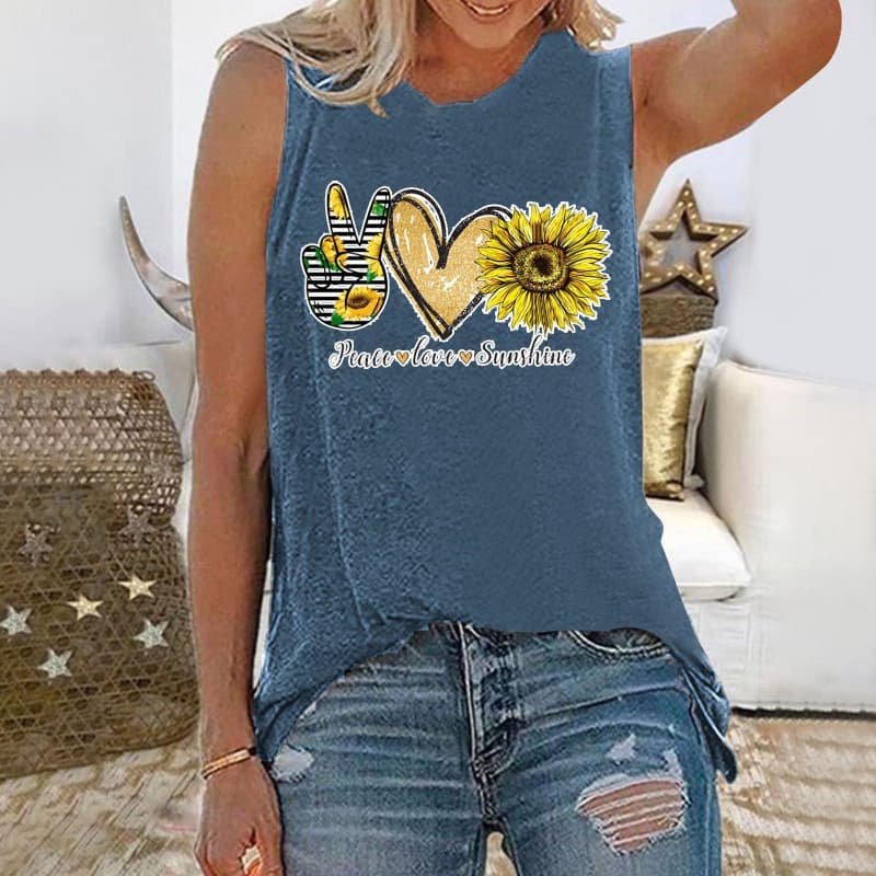 Cross-border European and American fashion new wish independent station skull eagle print round neck sleeveless T-shirt women's top