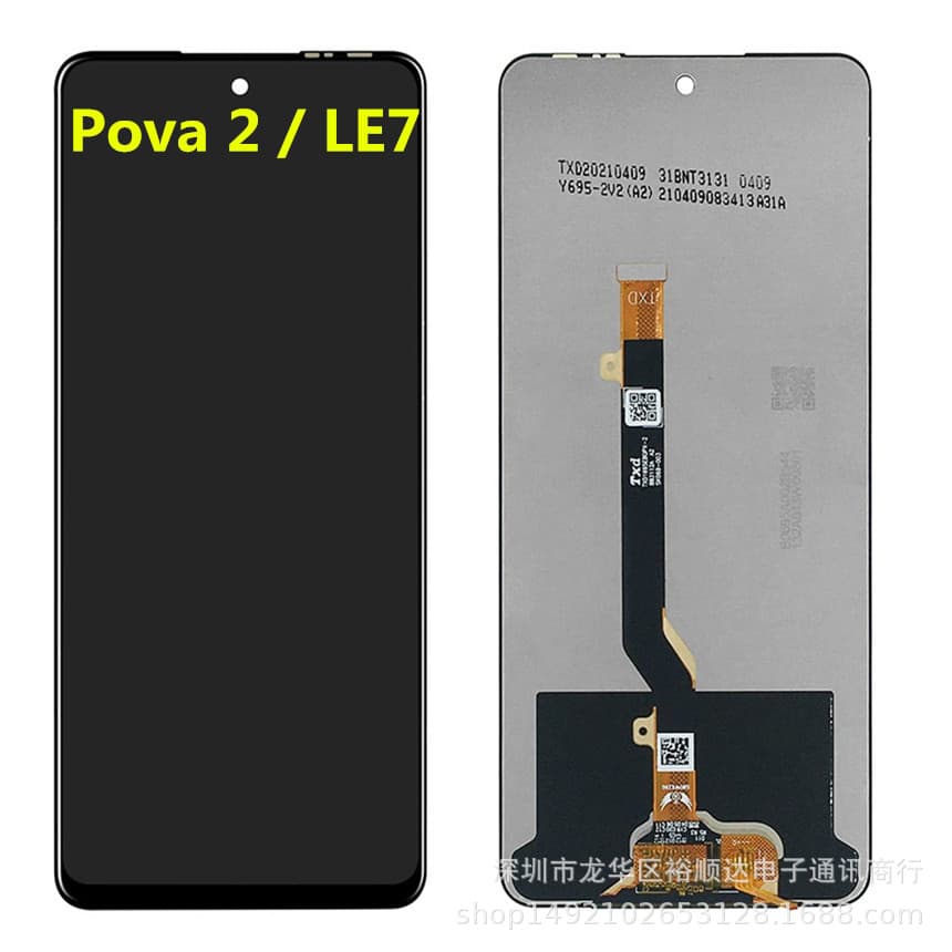 Compatible with Tecno Pova 2 Screen Assembly LE7 Phone LCD Screen Infinix LCD Screen