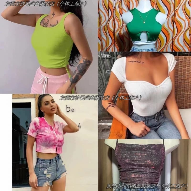 Brand new fashionable Shein tropical hot style miscellaneous hot girl clothing SHEIN factory direct sales wholesale tops