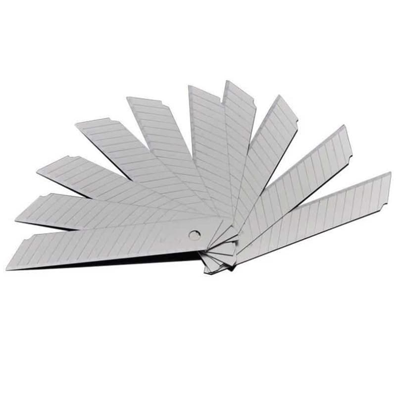 Factory wholesale of various sizes of utility knife blades, including large and small black blades, SK5 thickened spare blades.