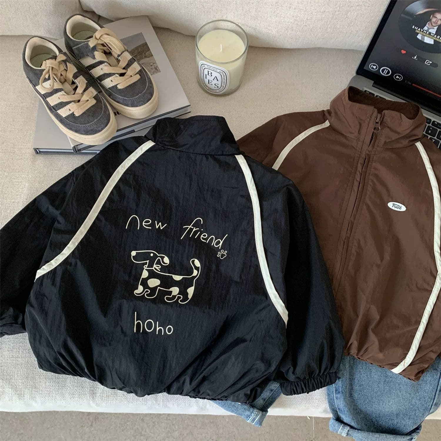 Boys' Jacket 2026 Spring New Children's Cartoon Print Jacket Baby Toddler Korean Style Stylish Trendy Windbreaker