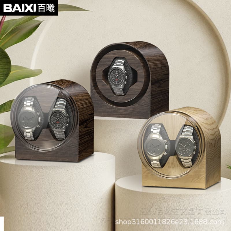 Watch Winder for 1 or 2 Watches, Mechanical Watch Home Use Automatic Winder, Watch Swing Device, Watch Rotating Device, Rechargeable Model