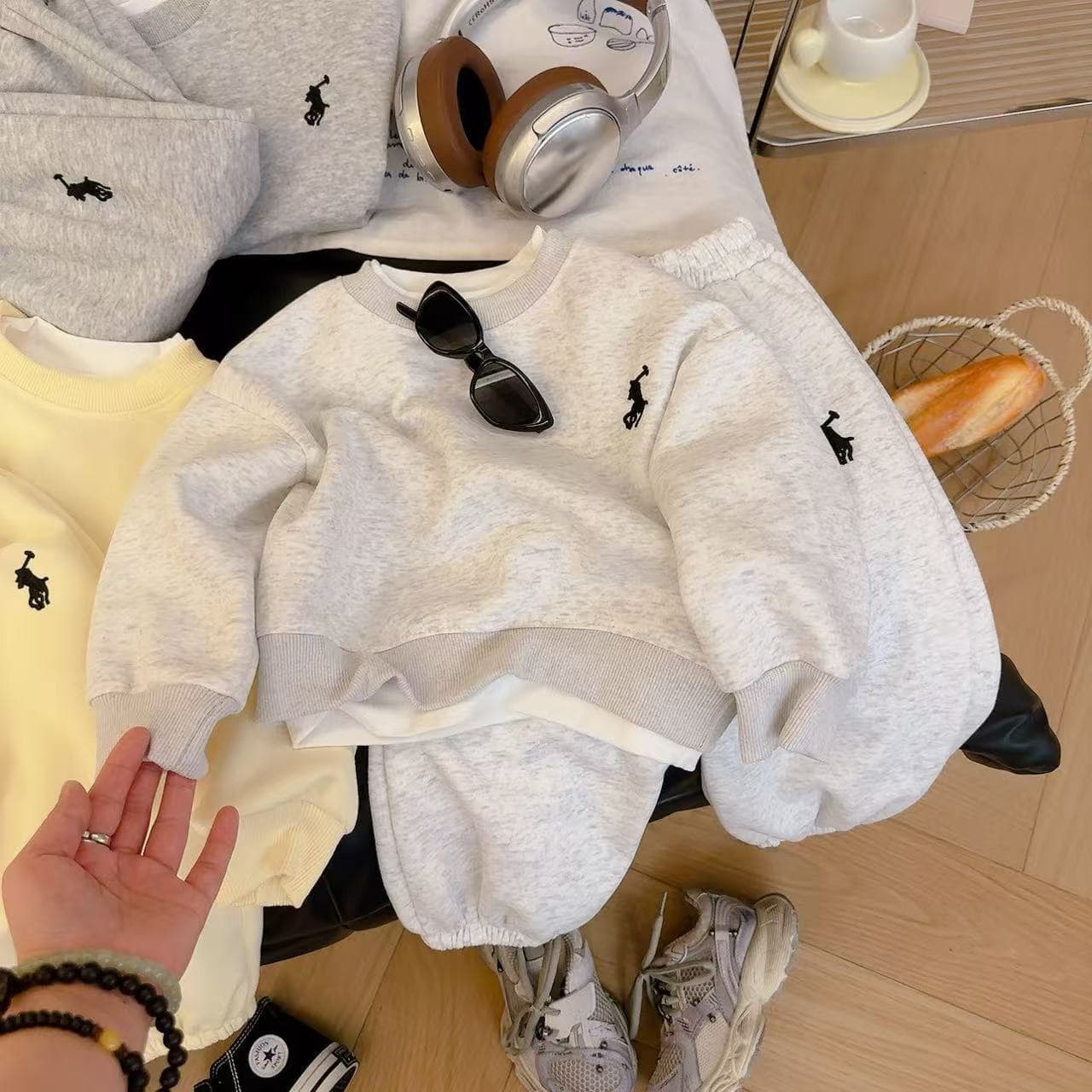 Embroidered Sweatshirt Set 2025 Fall New Children's Stylish Sweatshirt Boys Girls Korean Style Casual Sports Outfit