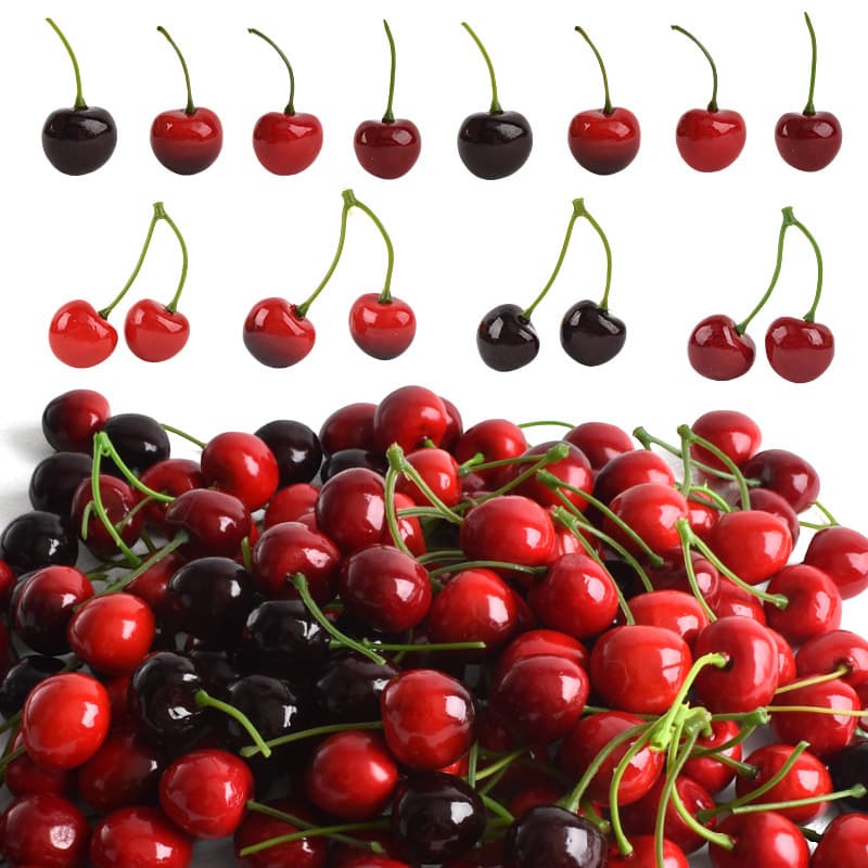 Simulated Foam Fruits Cherries Fake Fruit Models Home Decor Shop Displays Studio Props