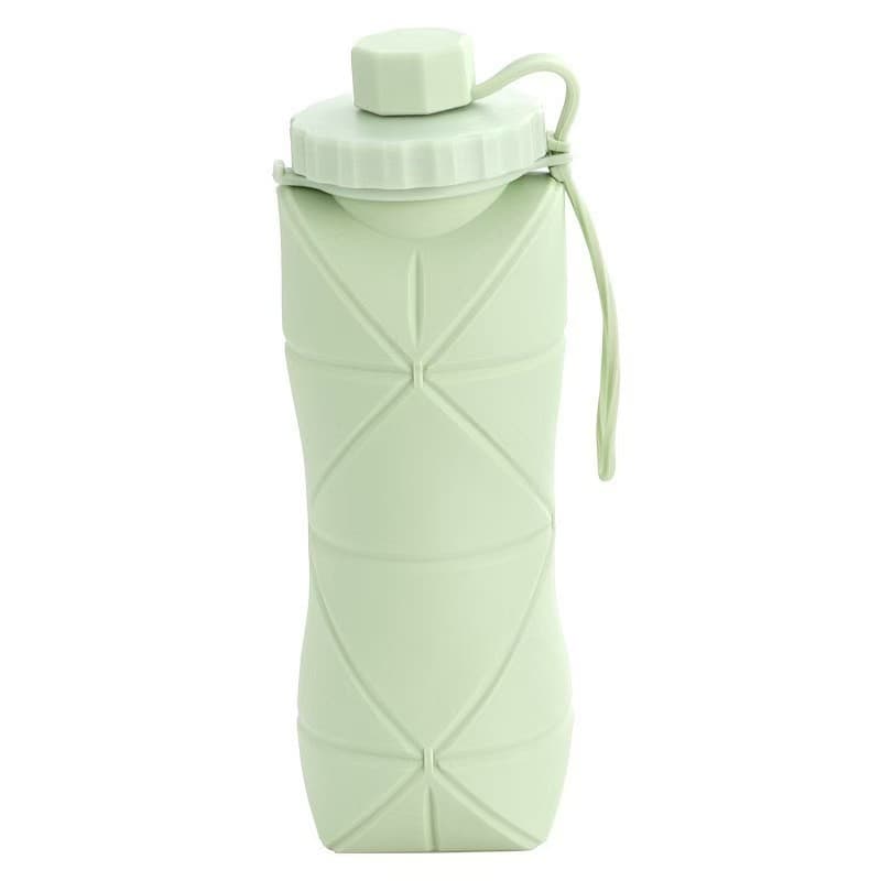 Creative Silicone Collapsible Water Bottle Portable Telescopic Outdoor Sports Water Cup 600ml Large Capacity Cycling Portable Water Bottle
