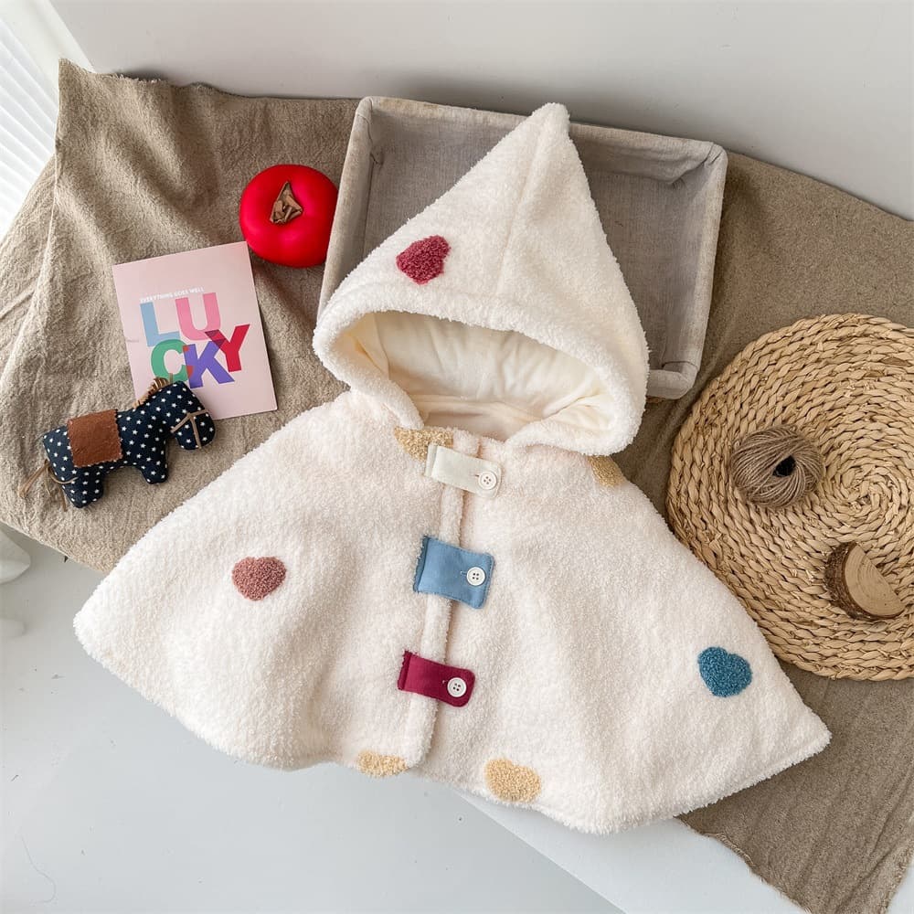 Baby Cape Autumn Winter Clothing Newborn Baby Outdoor Cloak Fleece Windproof Swaddle Fashionable Children's Shawl Warm