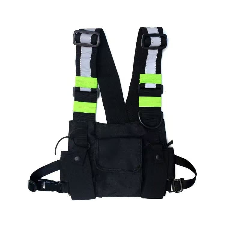 Tactical Backpack Men's New Functional Multi-Pocket Vest Bag Ins Personalized Reflective Vest Trendy Brand Chest Bag Waist Bag