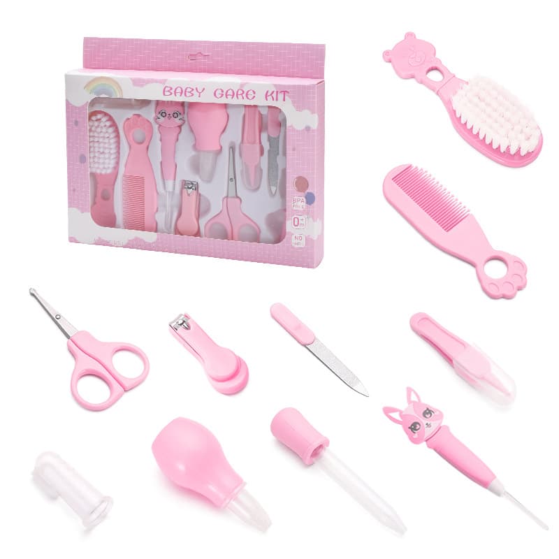 Best-Selling Baby Care Wash Set 10-Piece Brush Comb Combo Baby Nail Clipper Set Customizable