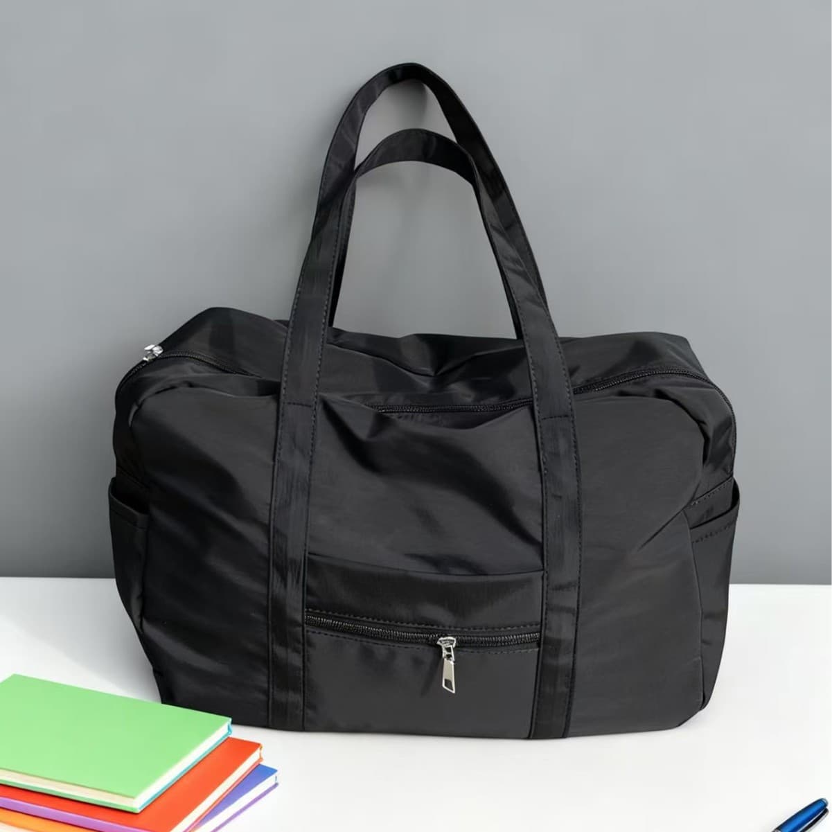 Lightweight Casual Large-Capacity Short-Distance Travel Bag for Girls Fitness Commuting Storage Tote Bag Portable Shoulder Bag