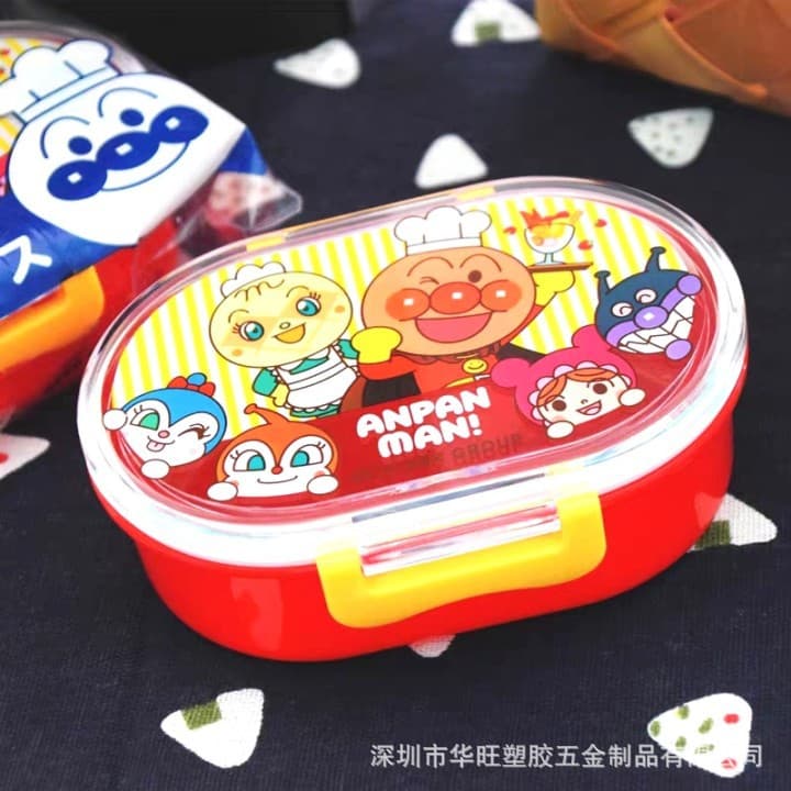 Ready-made Bread / Cute Superman Plastic Lunch Box, Oval Fresh-Keeping Lunch Box, Sealed Portable Plastic Lunch Box with Lid